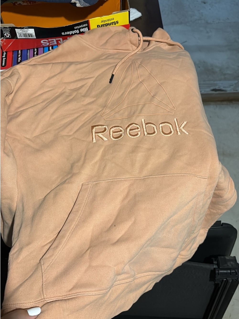 Reebok Peach Logo Pullover Hoodie